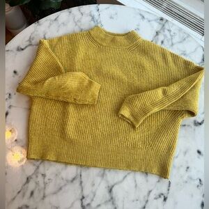 Anthropologie Mustard Crew Neck Sweater